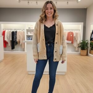 Chic Beige Cardigan Sweater